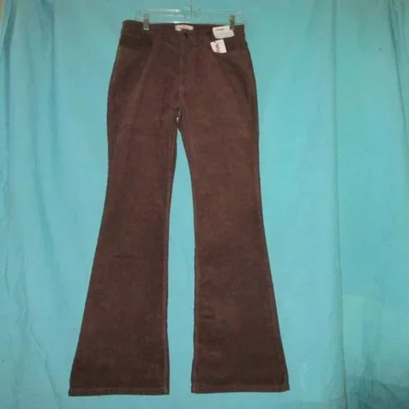 WRANGLER 16 33 X34 NWT Brown Corduroy High Rise Flare Bell Bottom Jeans Western - Picture 6 of 6